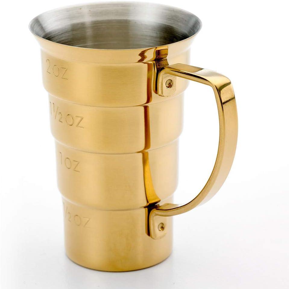 image:imageBarfly M37108 Drink Jigger 2 oz Stainless wHandleGold wHandle