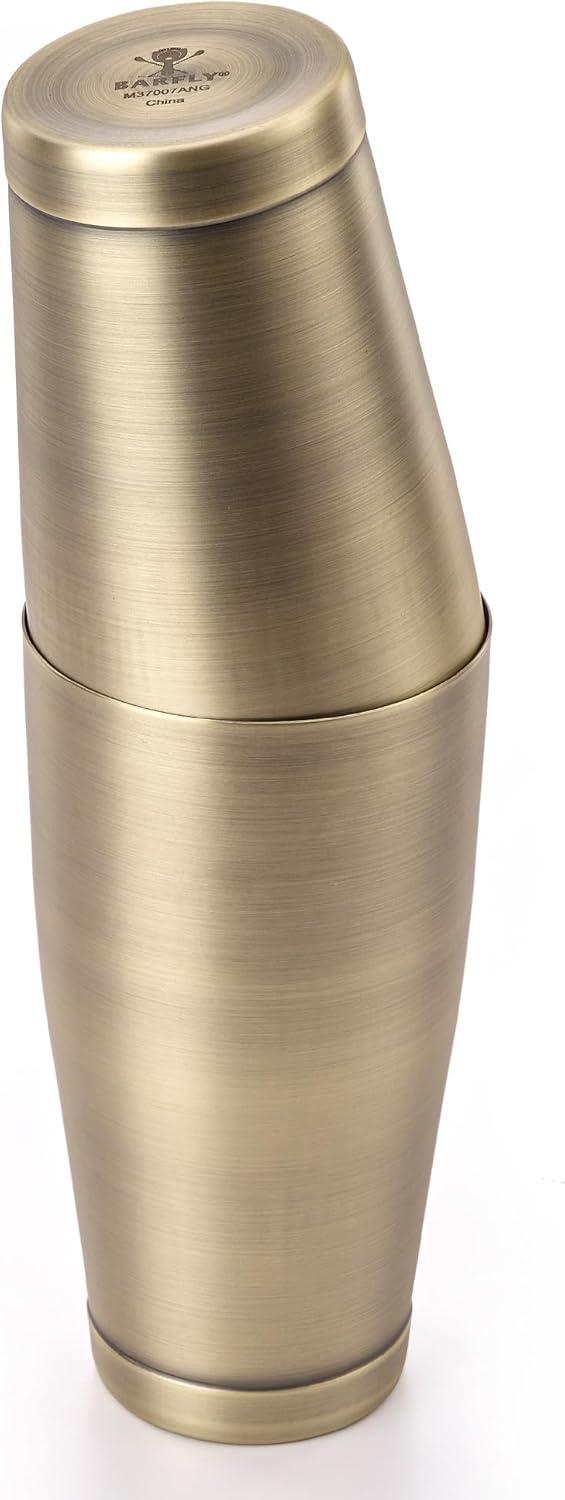 image:imageBarfly Soho Cocktail Shaker Tin Set 18 oz and 28 oz StainlessM37152Antique Gold