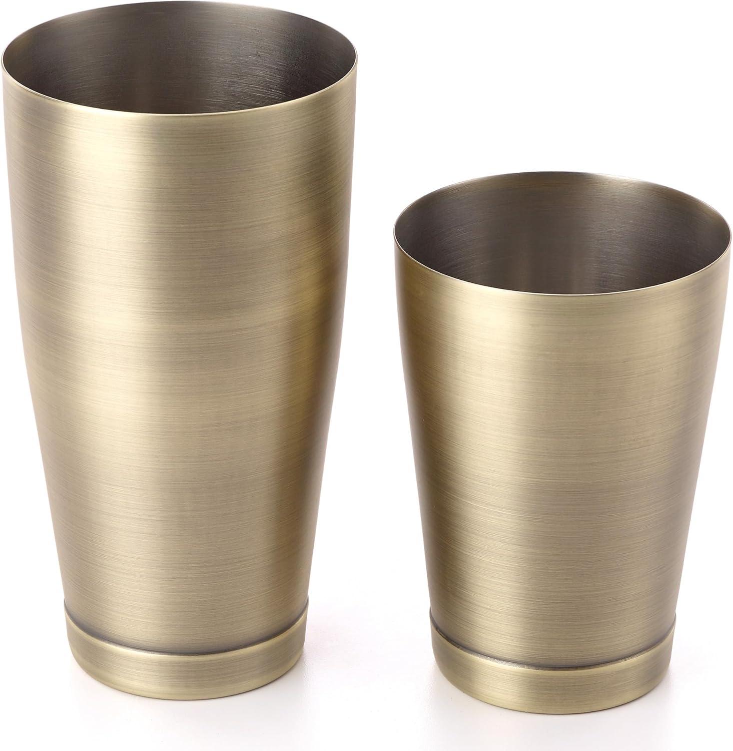 image:imageBarfly Soho Cocktail Shaker Tin Set 18 oz and 28 oz StainlessM37152Antique Gold