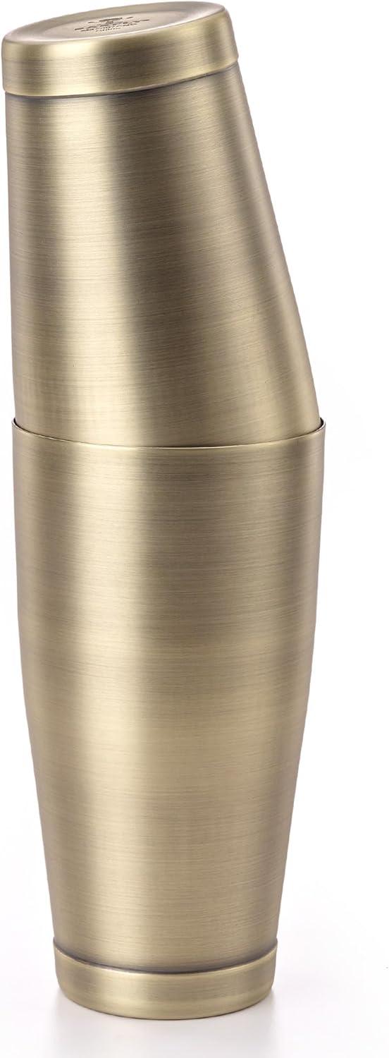 image:imageBarfly Soho Cocktail Shaker Tin Set 18 oz and 28 oz StainlessM37152Antique Gold