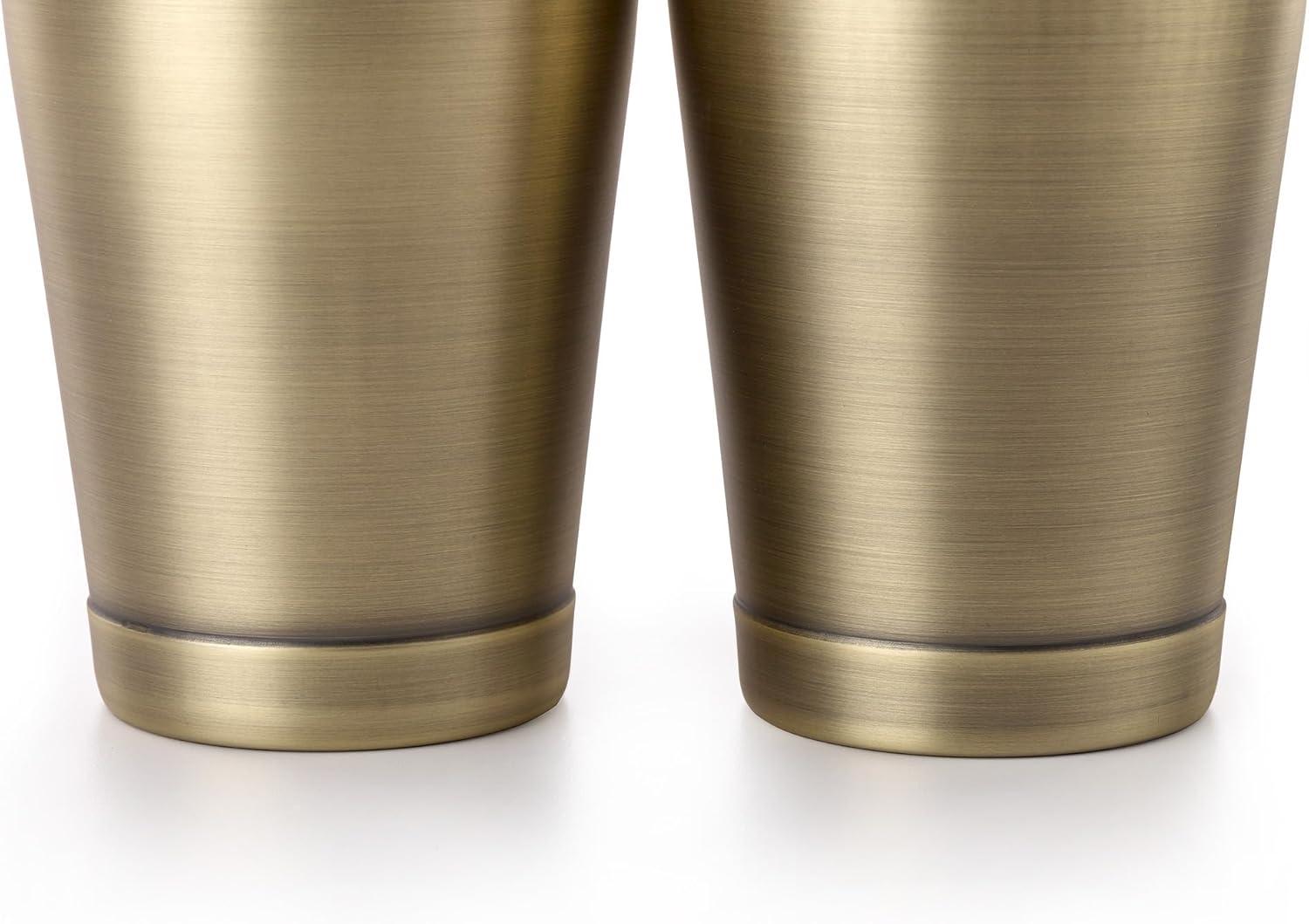 image:imageBarfly Soho Cocktail Shaker Tin Set 18 oz and 28 oz StainlessM37152Antique Gold