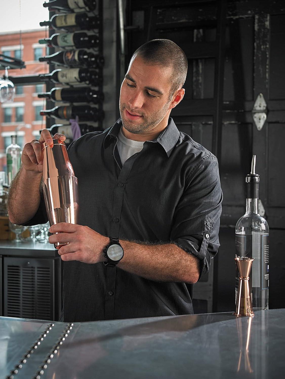image:imageBarfly Soho Cocktail Shaker Tin Set 18 oz and 28 oz StainlessM37152Copper