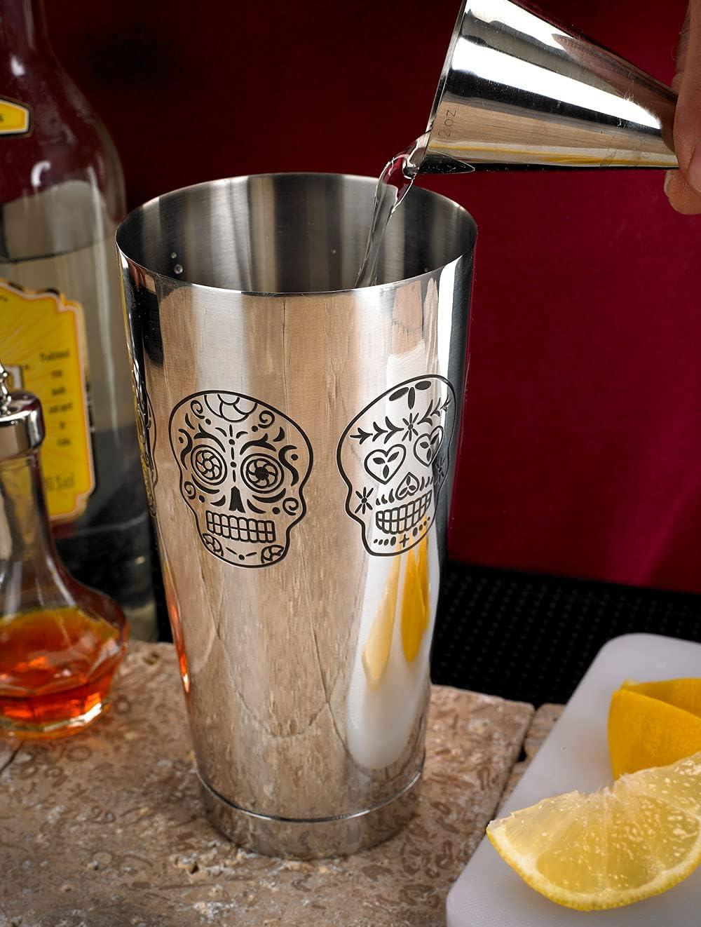 image:imageBarfly Soho Cocktail Shaker Tin Set 18 oz and 28 oz StainlessM37152Day of the Dead