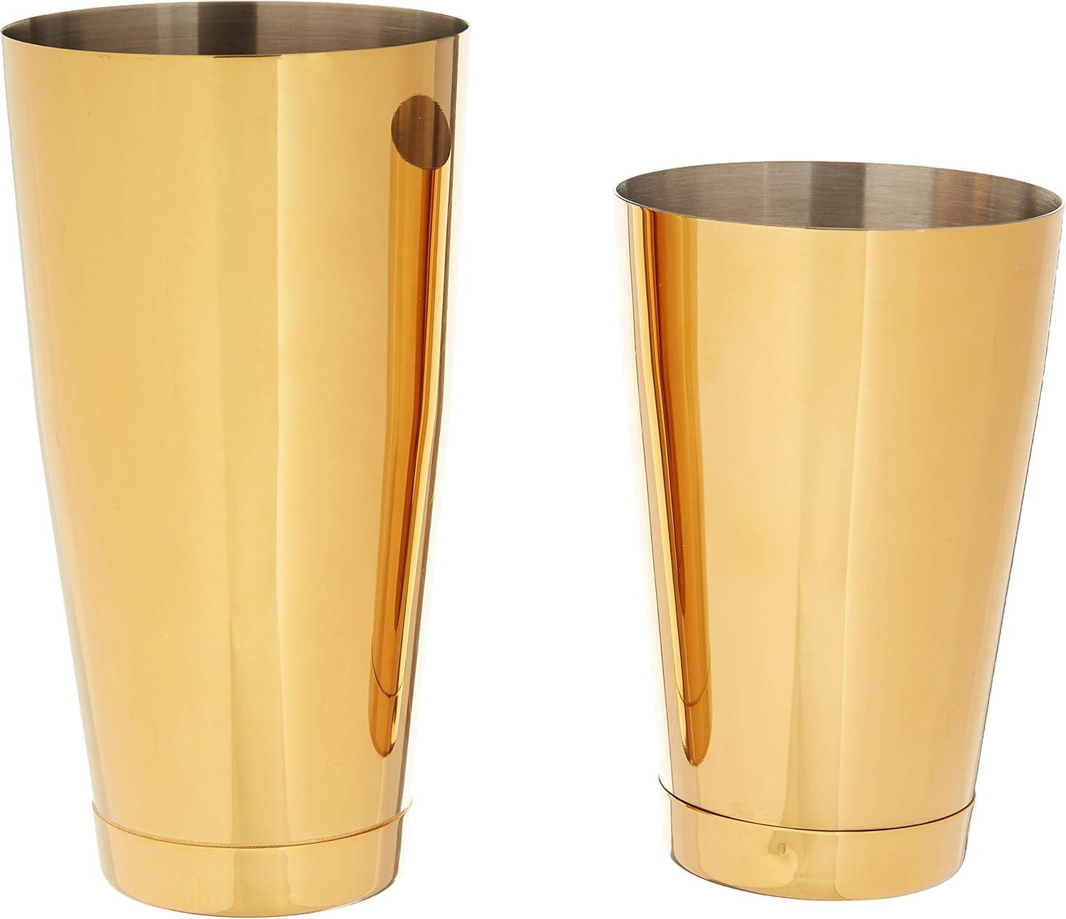 image:imageBarfly Soho Cocktail Shaker Tin Set 18 oz and 28 oz StainlessM37152Gold
