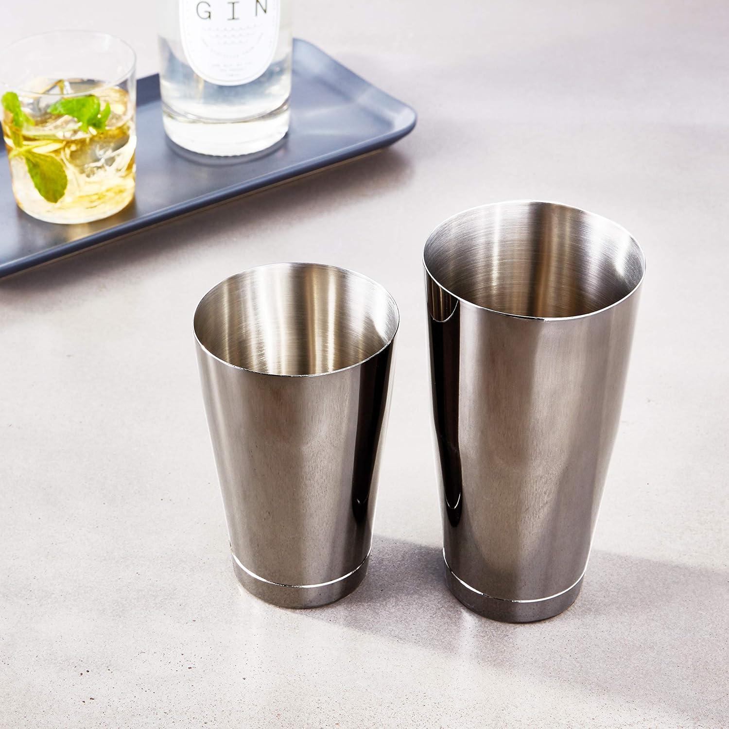 image:imageBarfly Soho Cocktail Shaker Tin Set 18 oz and 28 oz StainlessM37152Gun Metal Black