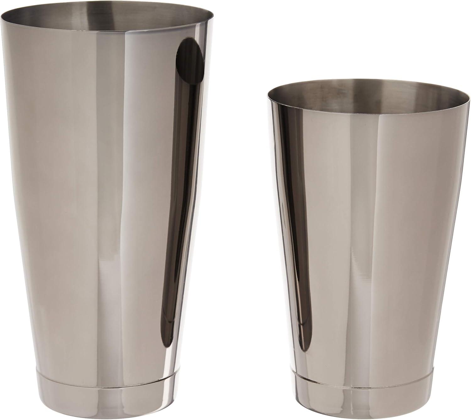 image:imageBarfly Soho Cocktail Shaker Tin Set 18 oz and 28 oz StainlessM37152Gun Metal Black