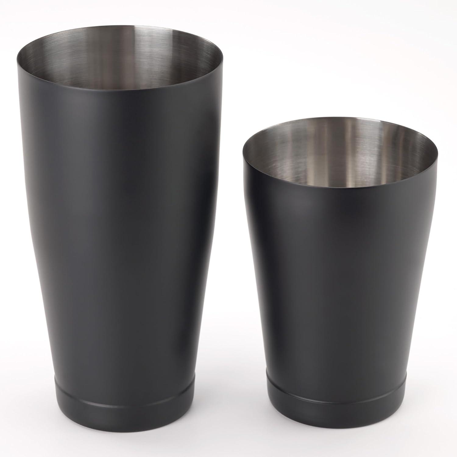 image:imageBarfly Soho Cocktail Shaker Tin Set 18 oz and 28 oz StainlessM37152Matte Black