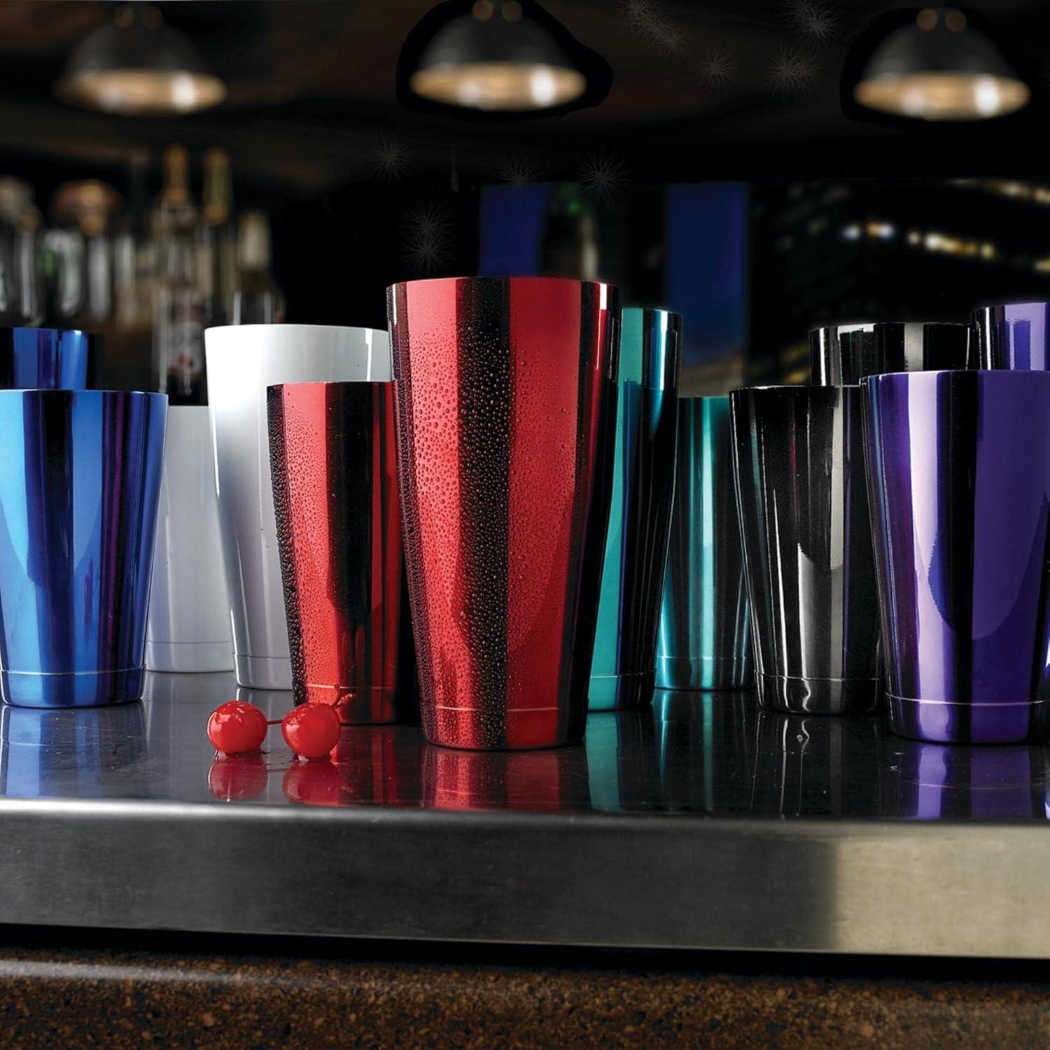 image:imageBarfly Soho Cocktail Shaker Tin Set 18 oz and 28 oz StainlessM37152Purple