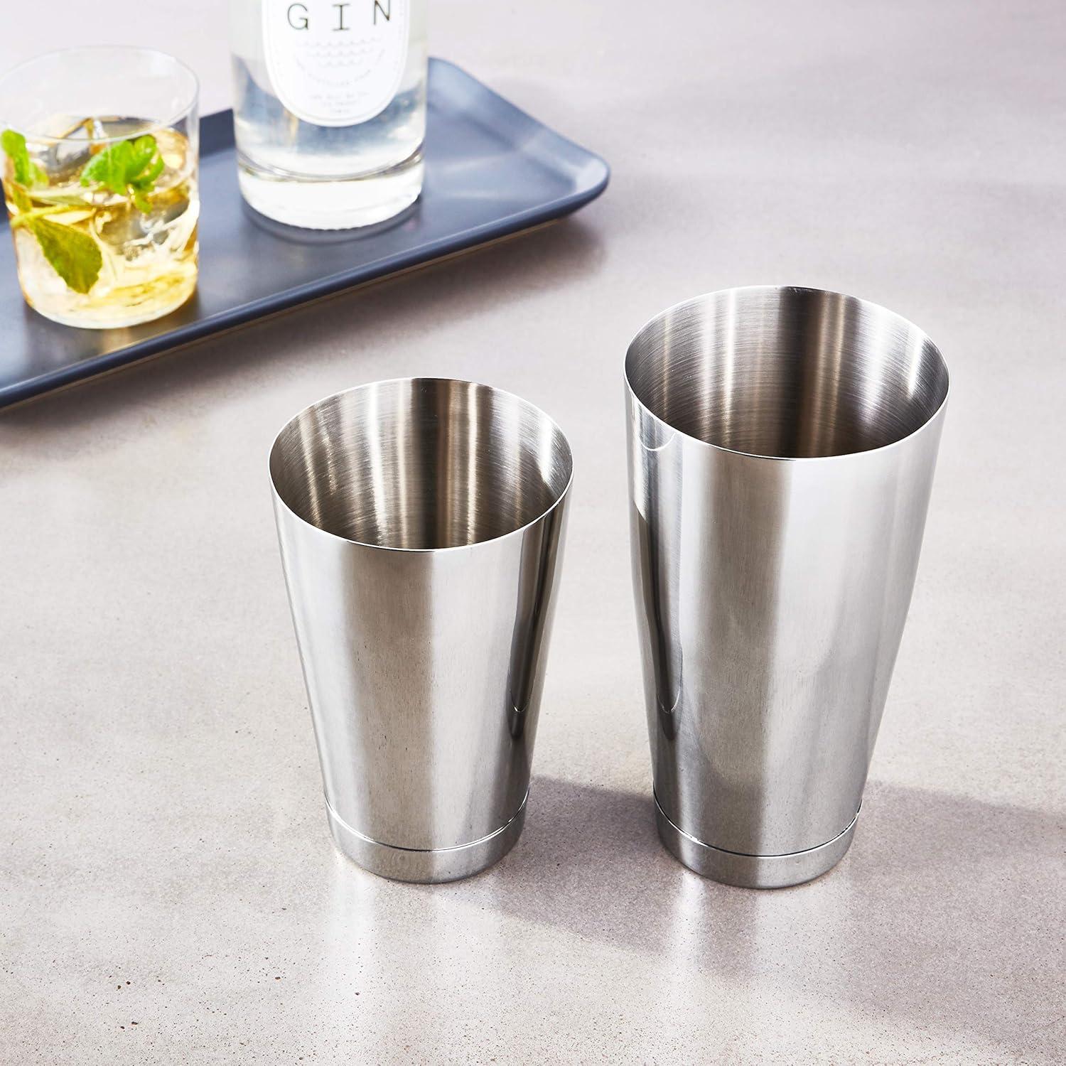 image:imageBarfly Soho Cocktail Shaker Tin Set 18 oz and 28 oz StainlessM37152Stainless Steel