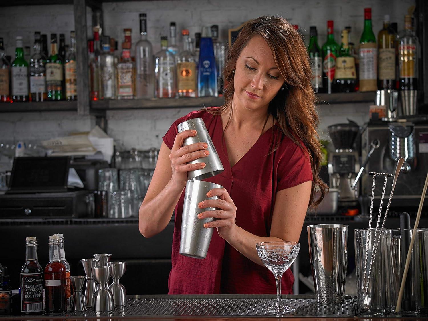 image:imageBarfly Soho Cocktail Shaker Tin Set 18 oz and 28 oz StainlessM37152Stainless Steel