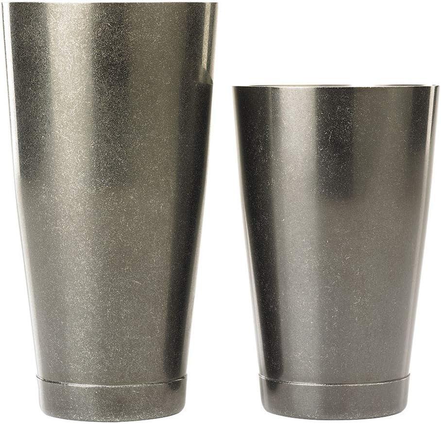 image:imageBarfly Soho Cocktail Shaker Tin Set 18 oz and 28 oz StainlessM37152Vintage Black