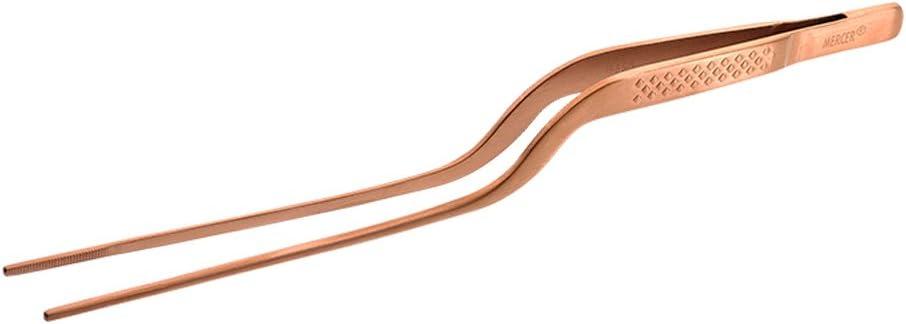 image:imageMercer Culinary 188 Stainless Steel Precision Plus Chef Plating Tong Curved Tip 938 InchRose Gold