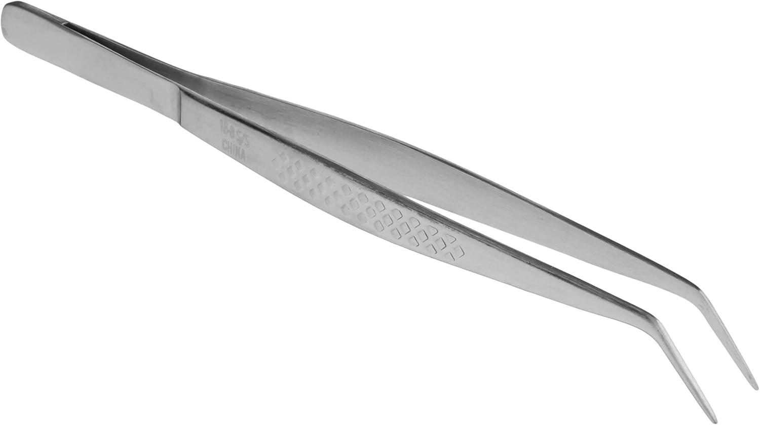 image:imageMercer Culinary 188 Stainless Steel Precision Plus Chef Plating Tong Curved Tip 938 InchStainless
