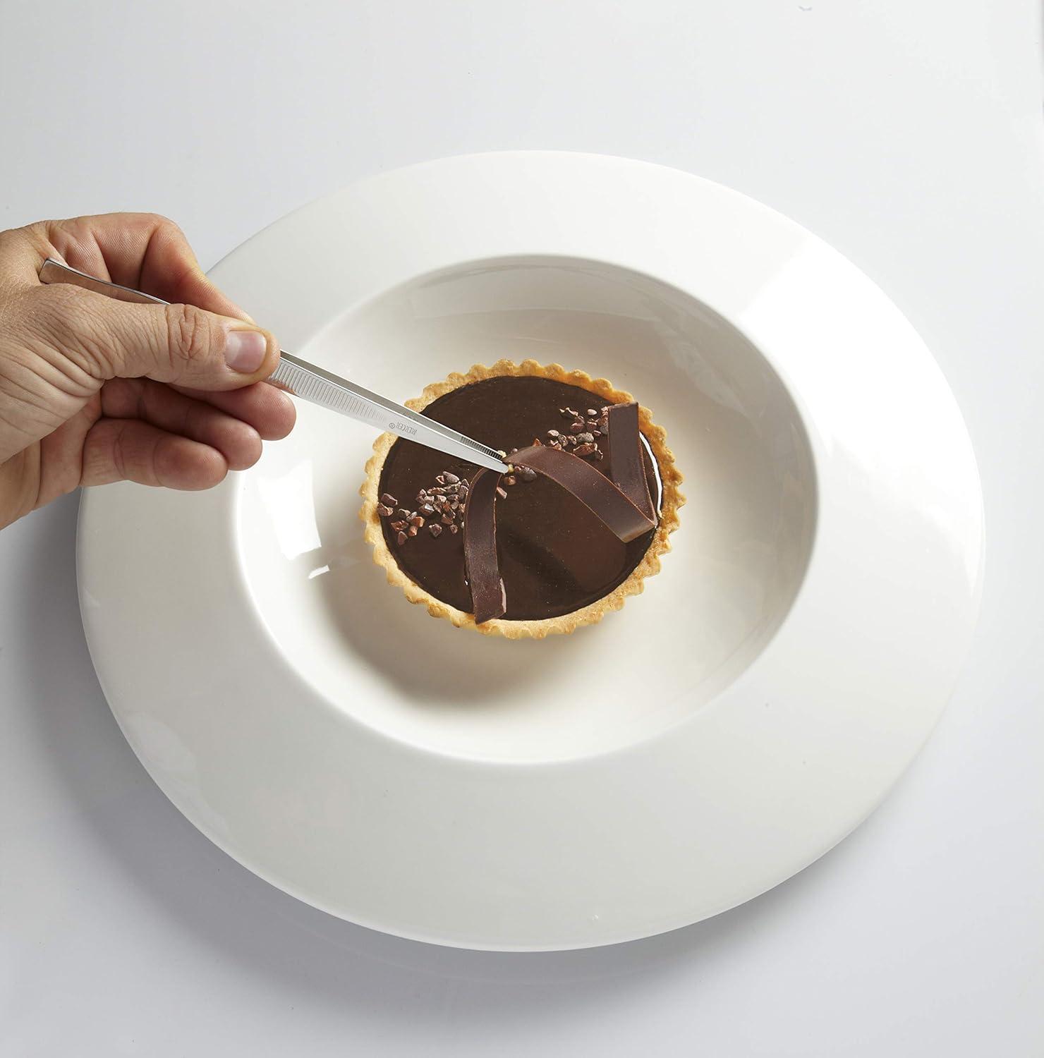 image:imageMercer Culinary 188 Stainless Steel Precision Plus Chef Plating Tong Curved Tip 938 InchStainless