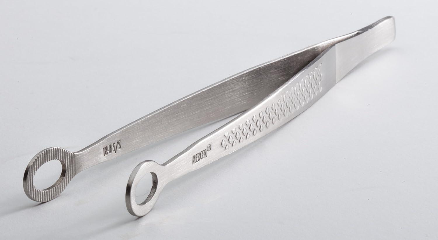 image:imageMercer Culinary 188 Stainless Steel Precision Plus Chef Plating Tong Curved Tip 938 InchStainless