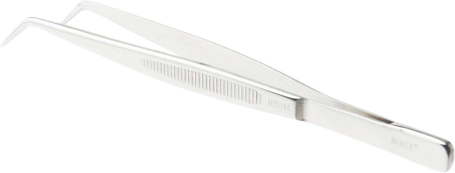 image:imageMercer Culinary 188 Stainless Steel Precision Plus Chef Plating Tong Curved Tip 938 InchStainless