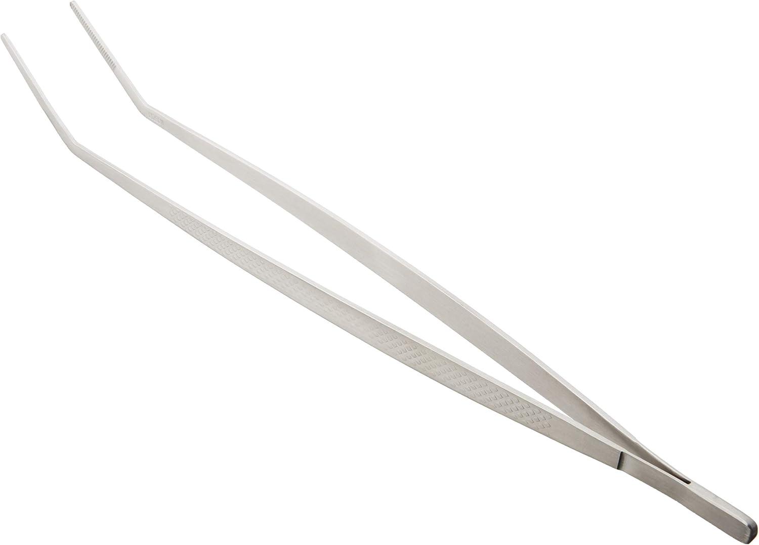 image:imageMercer Culinary 188 Stainless Steel Precision Plus Chef Plating Tong Curved Tip 938 InchStainless
