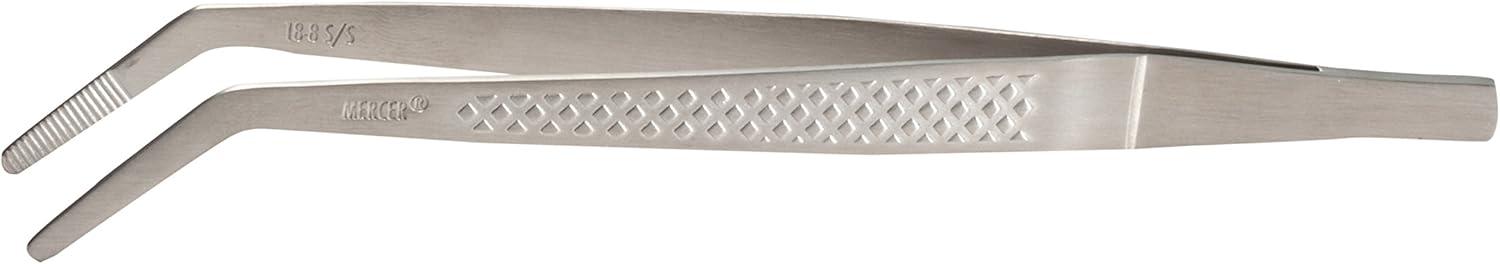 image:imageMercer Culinary 188 Stainless Steel Precision Plus Chef Plating Tong Curved Tip 938 InchStainless