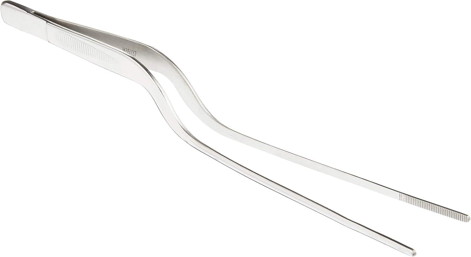 image:imageMercer Culinary 188 Stainless Steel Precision Plus Chef Plating Tong Curved Tip 938 InchStainless