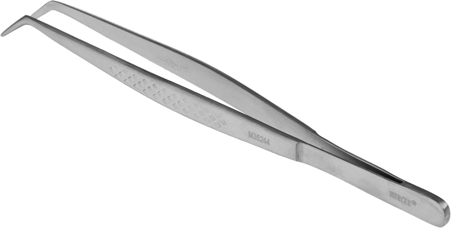 image:imageMercer Culinary 188 Stainless Steel Precision Plus Chef Plating Tong Curved Tip 938 InchStainless