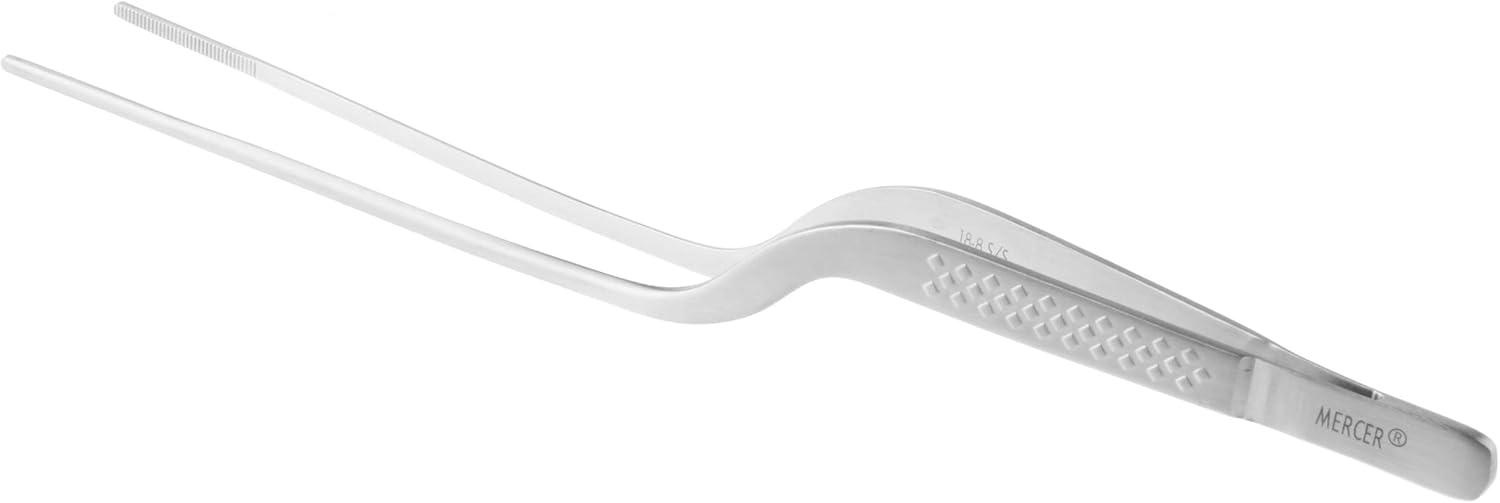image:imageMercer Culinary 188 Stainless Steel Precision Plus Chef Plating Tong Curved Tip 938 InchStainless