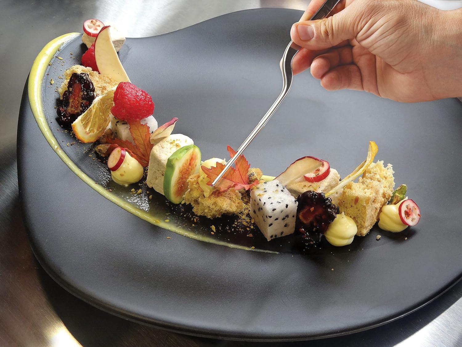 image:imageMercer Culinary 188 Stainless Steel Precision Plus Chef Plating Tong Curved Tip 938 InchStainless
