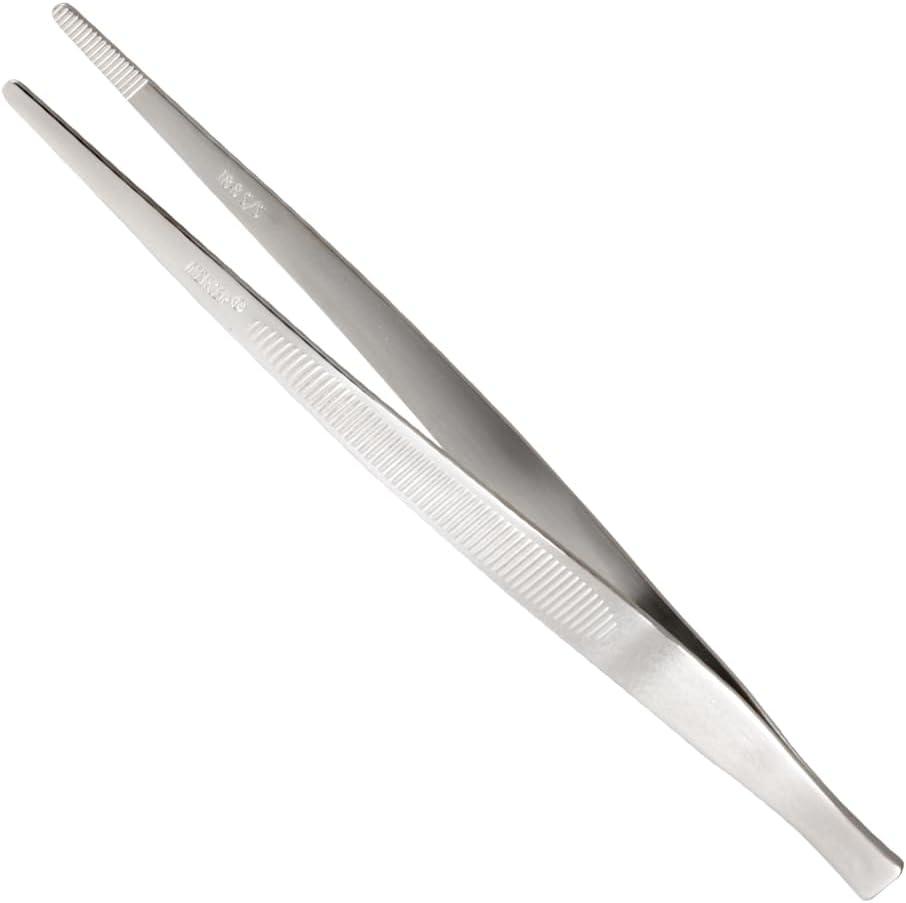 image:imageMercer Culinary 188 Stainless Steel Precision Plus Chef Plating Tong Curved Tip 938 InchStainless
