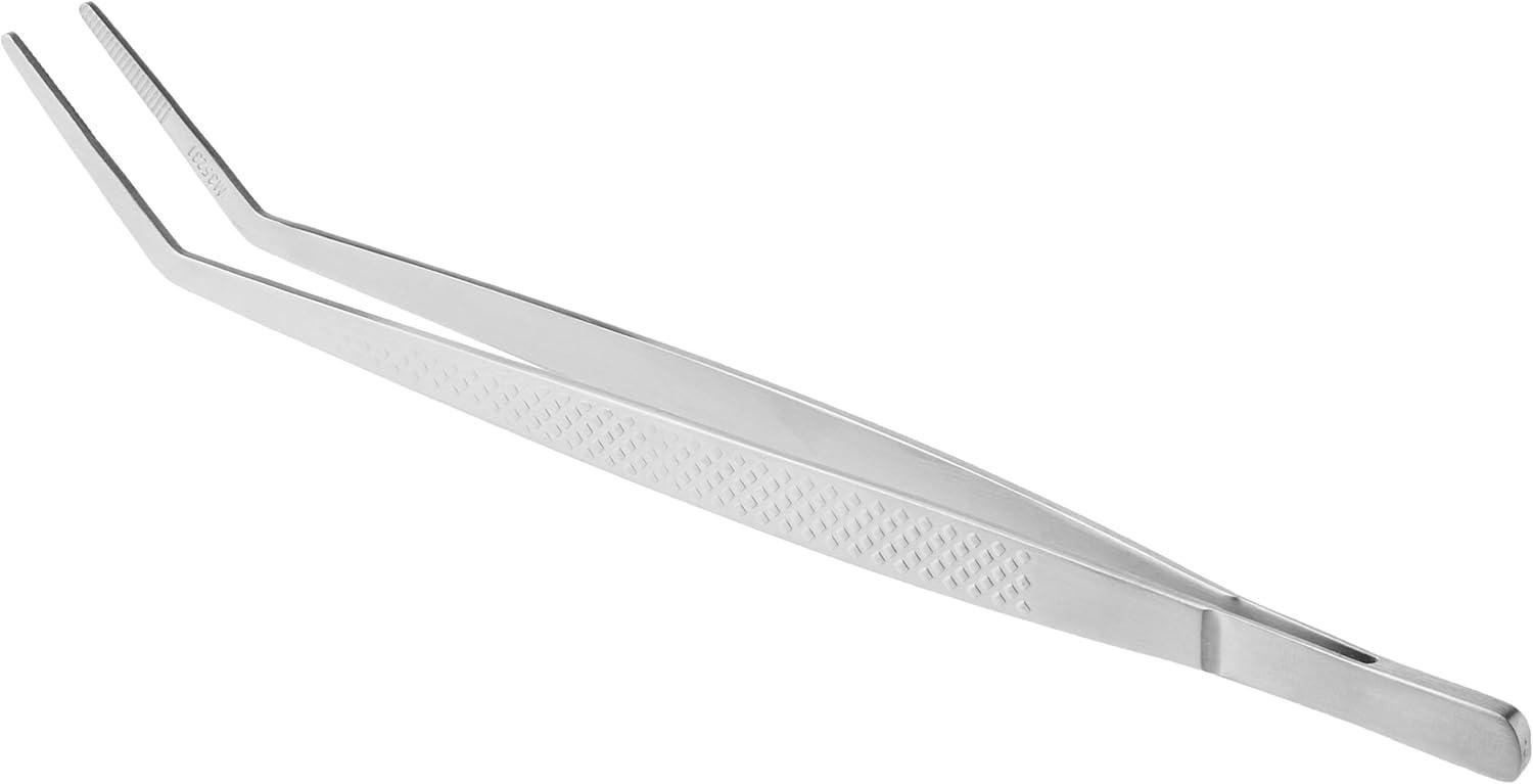 image:imageMercer Culinary 188 Stainless Steel Precision Plus Chef Plating Tong Curved Tip 938 InchStainless