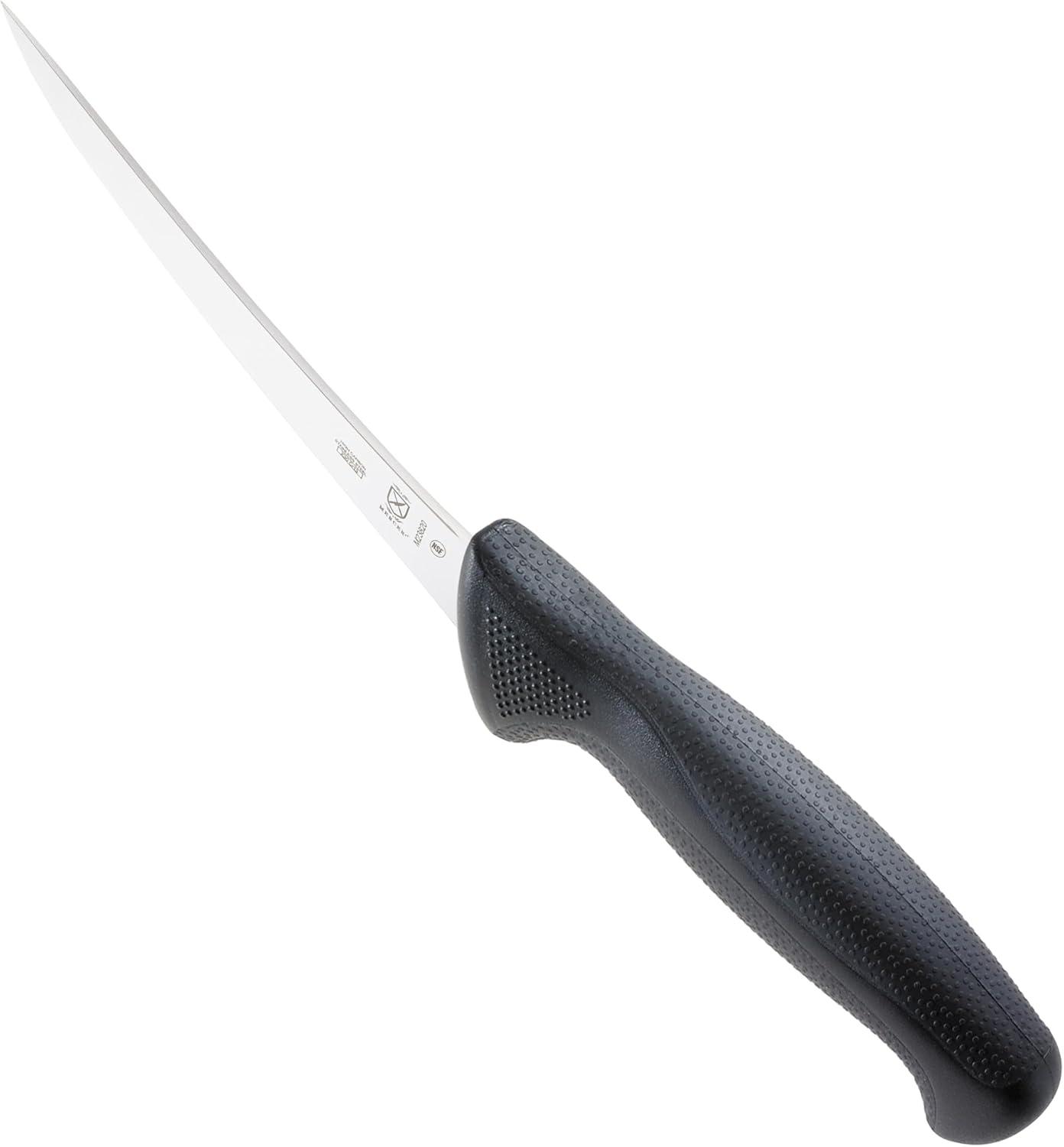 image:imageMercer Culinary M23210 Millennia Black Handle 10Inch Wide Wavy Edge Bread KnifeCurved Boning Knife