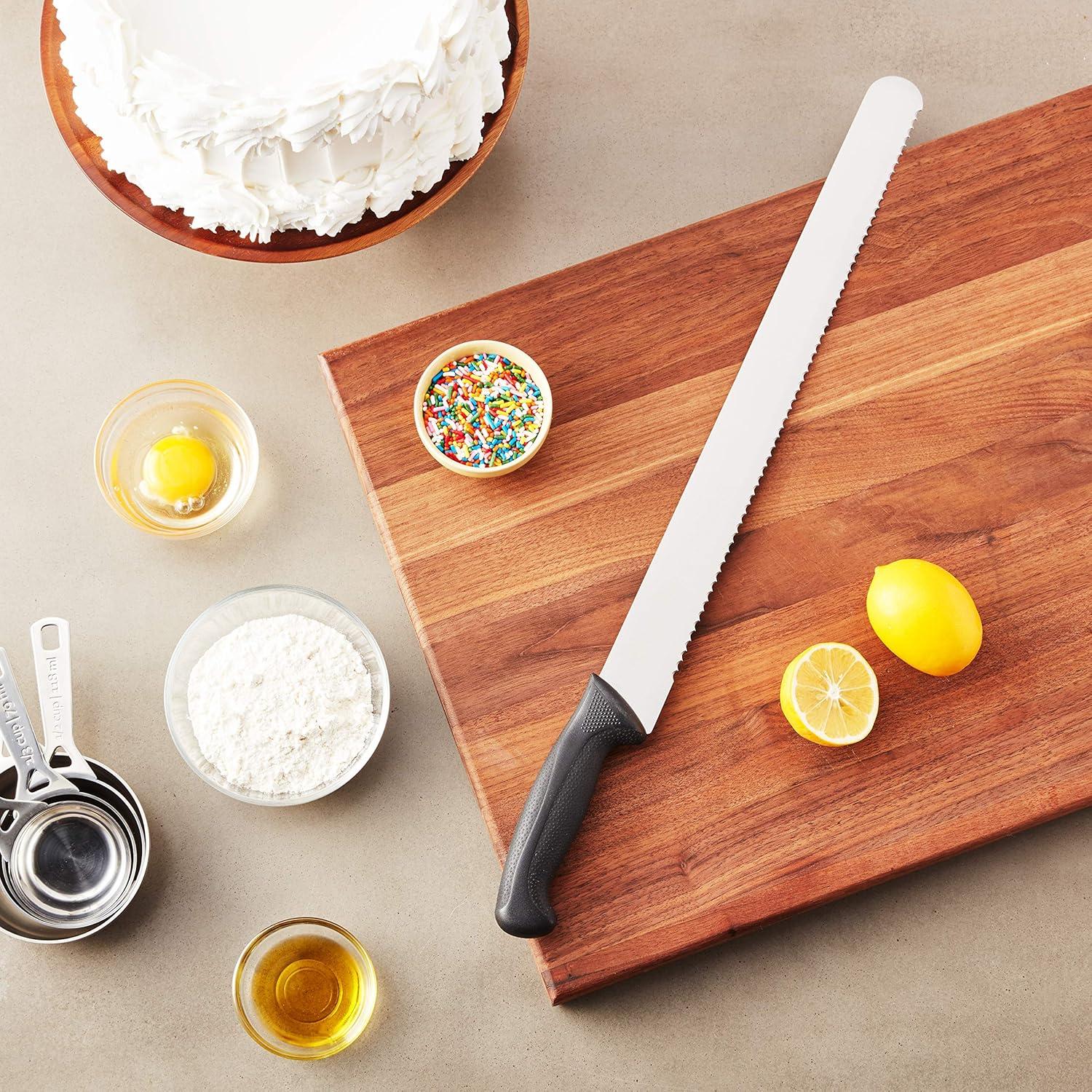 image:imageMercer Culinary M23210 Millennia Black Handle 10Inch Wide Wavy Edge Bread KnifeWavy Edge Cake Slicer
