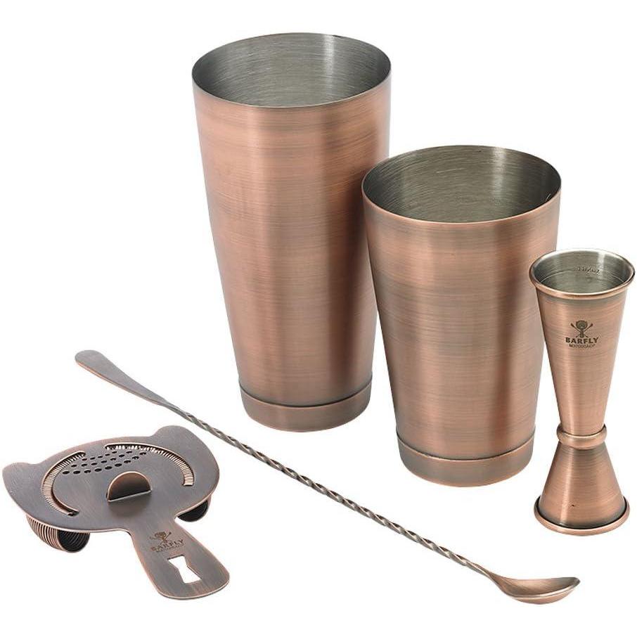image:imageBarfly M37101 Basics Cocktail Set 5Piece Stainless SteelAntique Copper