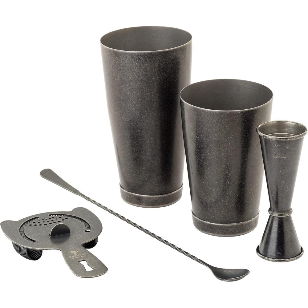 image:imageBarfly M37101 Basics Cocktail Set 5Piece Stainless SteelVintage Black