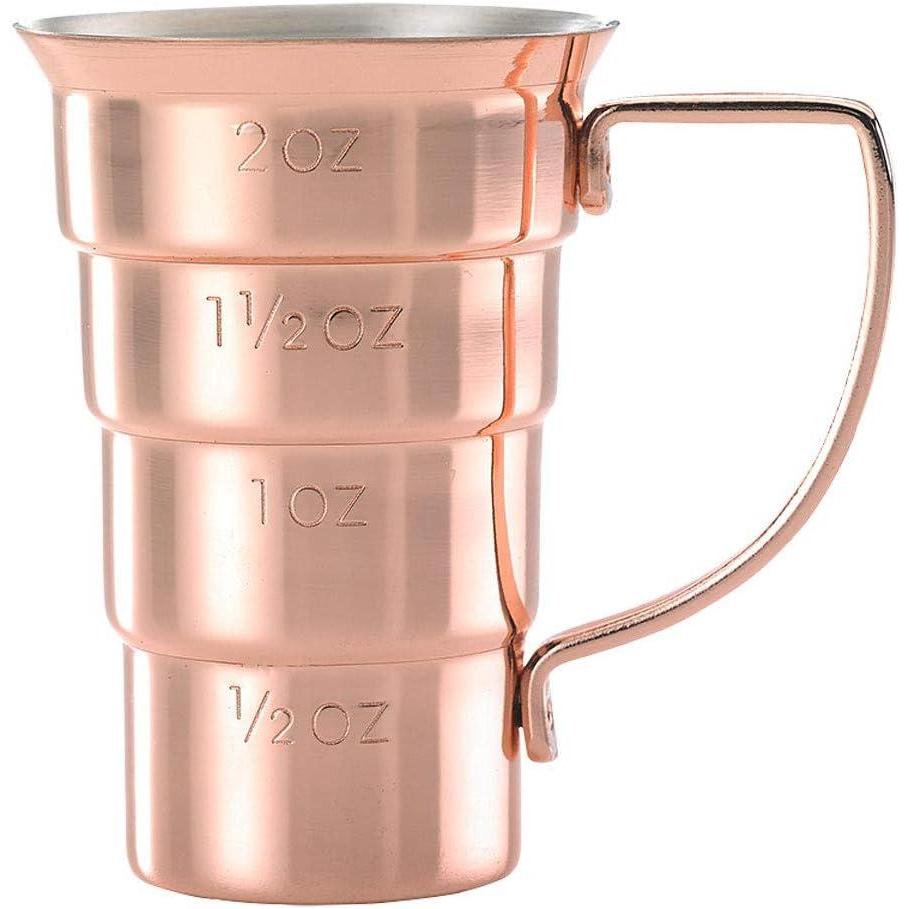 image:imageBarfly M37108 Drink Jigger 2 oz Stainless wHandleCopper wHandle
