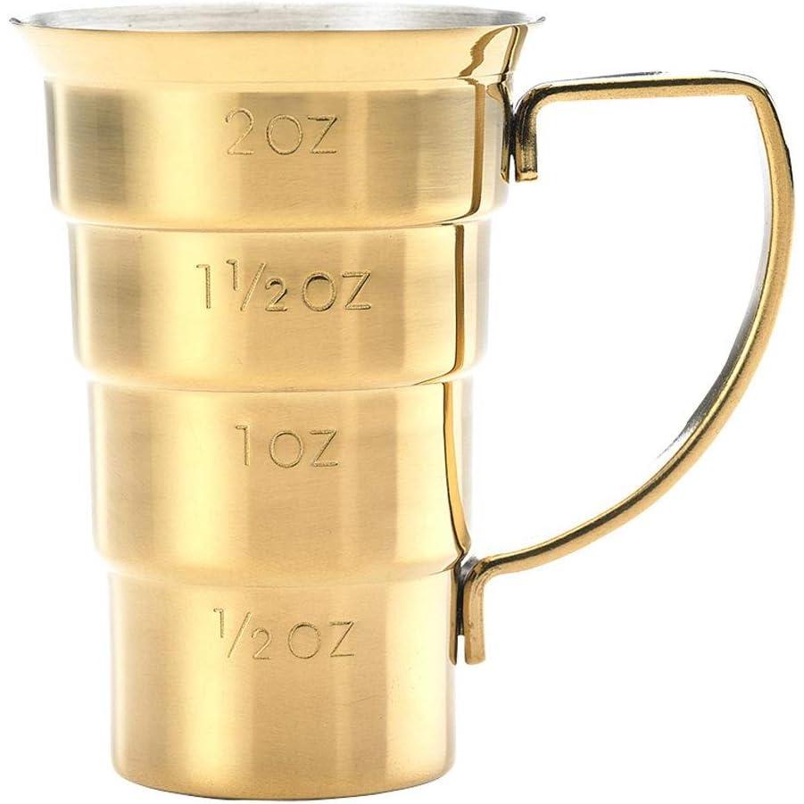 image:imageBarfly M37108 Drink Jigger 2 oz Stainless wHandleGold wHandle