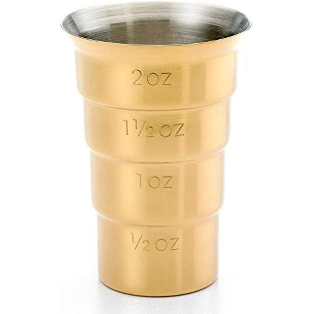 image:imageBarfly M37108 Drink Jigger 2 oz Stainless wHandleGold wout Handle