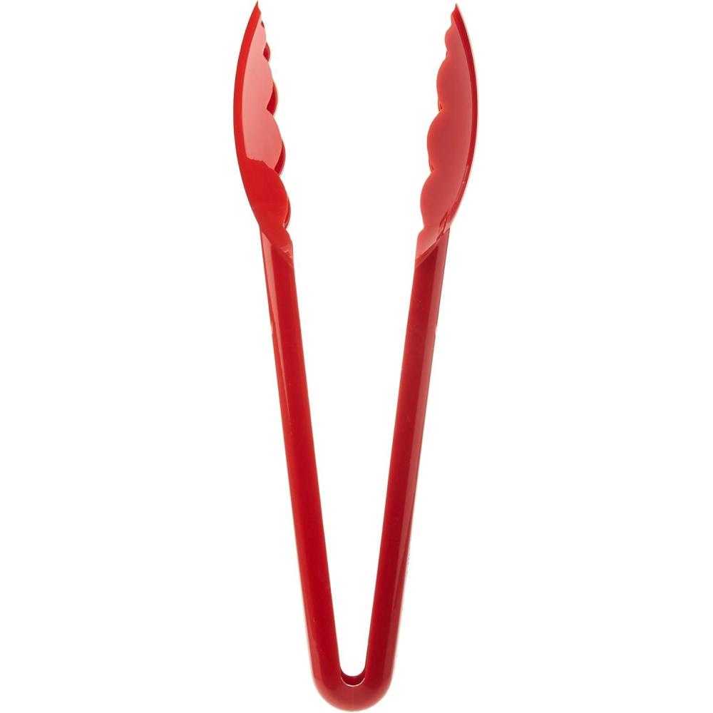 image:imageMercer Culinary Hells Tools HiHeat Utility Tongs 95 Inch BlackRed