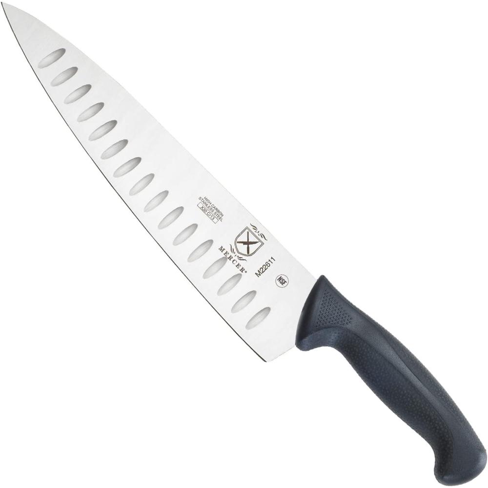 image:imageMercer Culinary M23210 Millennia Black Handle 10Inch Wide Wavy Edge Bread KnifeGranton Edge Chefs Knife