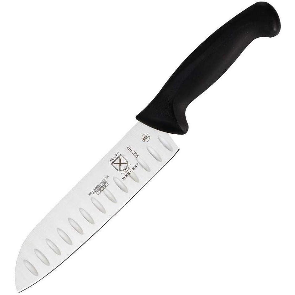 image:imageMercer Culinary M23210 Millennia Black Handle 10Inch Wide Wavy Edge Bread KnifeGranton Edge Santoku Knife