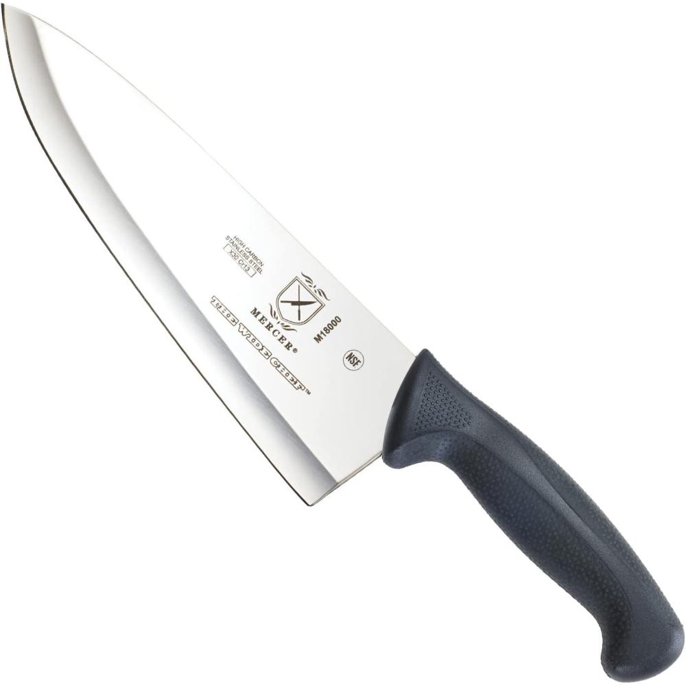 image:imageMercer Culinary M23210 Millennia Black Handle 10Inch Wide Wavy Edge Bread KnifeWide Hollow Ground Chefs Knife
