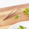Mercer Culinary 18-8 Stainless Steel Chef Plating Tongs, Curved Tip, 6-1/8 Inch(6-1/8 Inch Curved Tip)
