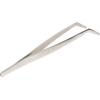 Mercer Culinary 18-8 Stainless Steel Chef Plating Tongs, Curved Tip, 6-1/8 Inch(6-1/8 Inch Curved Tip)