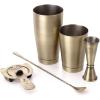 Barfly M37101 Basics Cocktail Set, 5-Piece, Stainless Steel(Antique Gold)