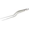 Mercer Culinary 18-8 Stainless Steel Precision Plus Chef Plating Tong, Curved Tip, 9-3/8 Inch(Stainless)