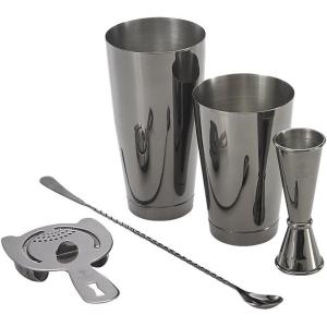 Barfly M37101 Basics Cocktail Set, 5-Piece, Stainless Steel(Gun Metal Black)