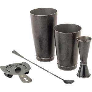 Barfly M37101 Basics Cocktail Set, 5-Piece, Stainless Steel(Vintage Black)