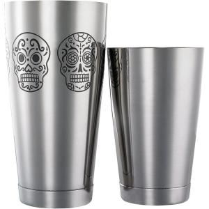 Barfly Soho Cocktail Shaker Tin Set (18 oz and 28 oz), Stainless,M37152(Stainless Steel  Skull)