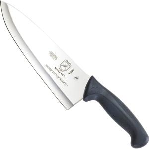 Mercer Culinary M23210 Millennia Black Handle, 10-Inch Wide Wavy Edge, Bread Knife(Wide Hollow Ground Chef’s Knife)