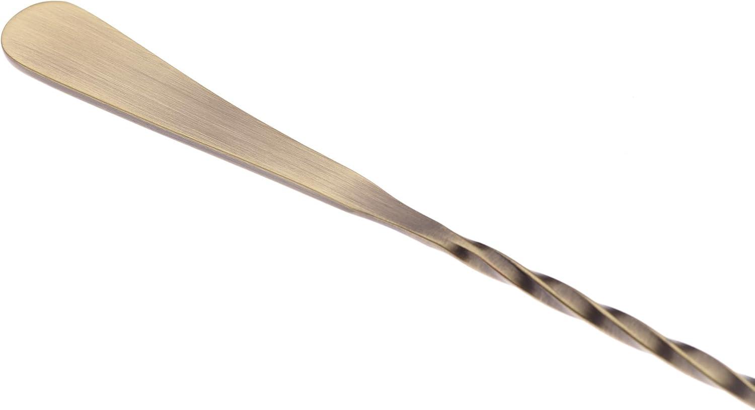 image:imageBarfly Teardrop Bar Spoon End 11 1316 30 cm Stainless SteelAntique Gold