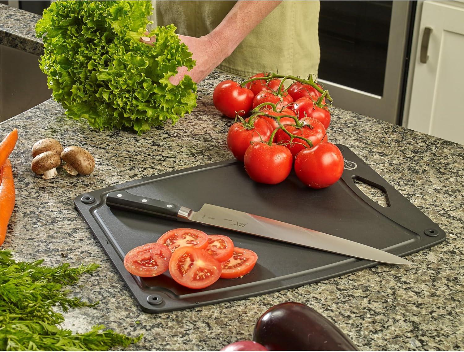 image:imageMercer Culinary Composite Cutting Board 14 916 x 10 1316 with Non Slip Feet and Juice Groove MediumBlack with Non Slip Feet and Juice Groove