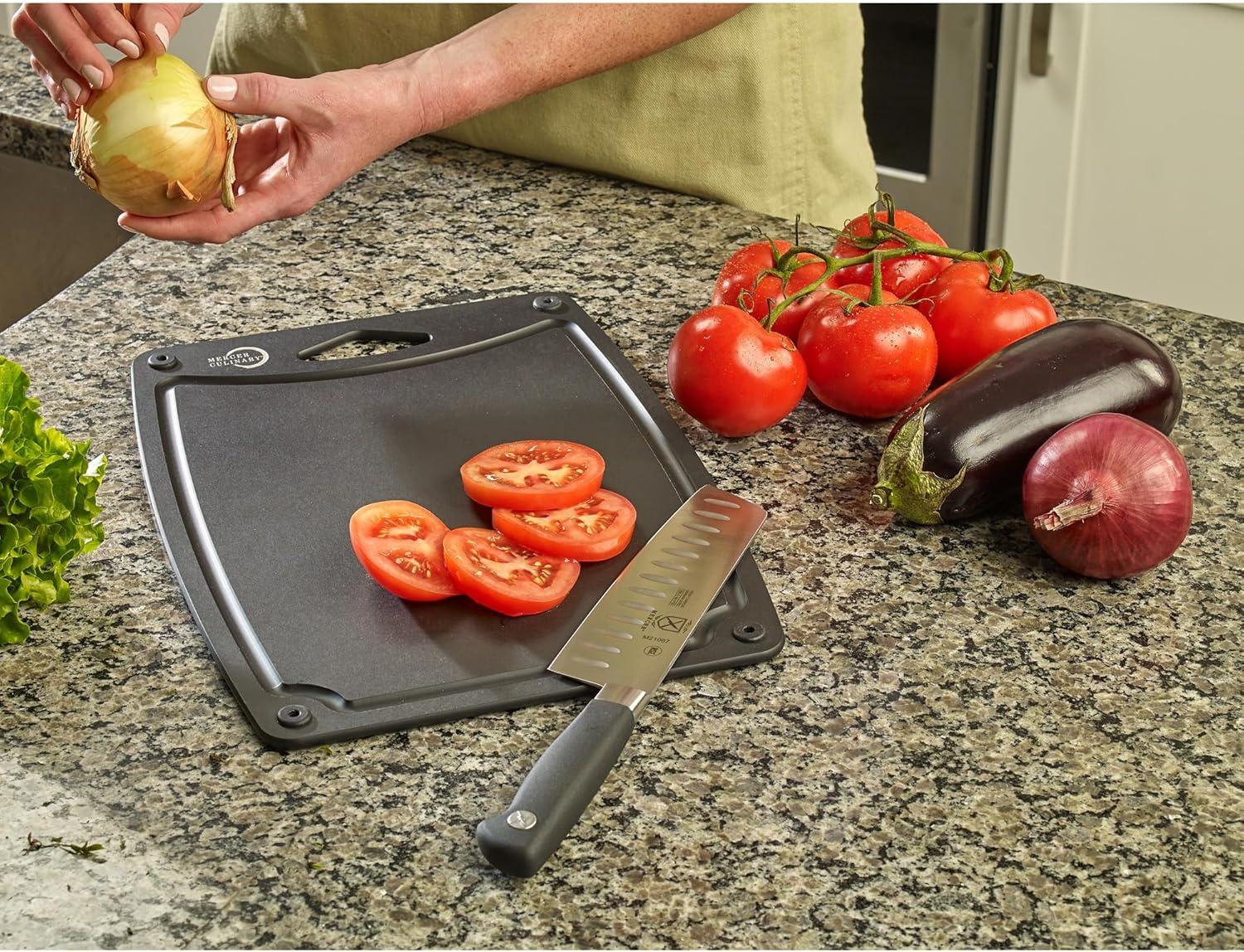 image:imageMercer Culinary Composite Cutting Board 14 916 x 10 1316 with Non Slip Feet and Juice Groove MediumBlack with Non Slip Feet and Juice Groove